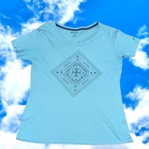 Columbia Blue Graphic T-Shirt Short Sleeve